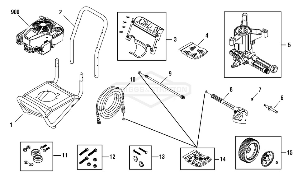 Briggs and Stratton 020451-1 parts breakdown